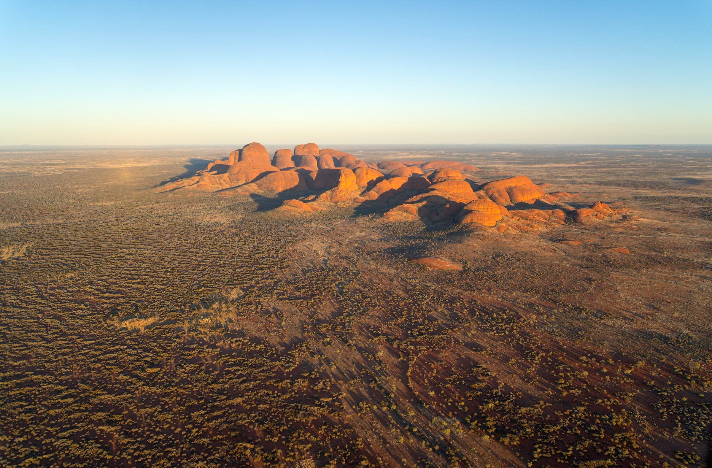 Australian outback at golden hour